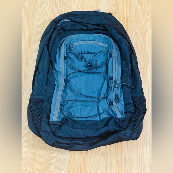 L.L. Bean Bags Ll Bean Quad Nylon Navy Blue Backpack Hiking Travel